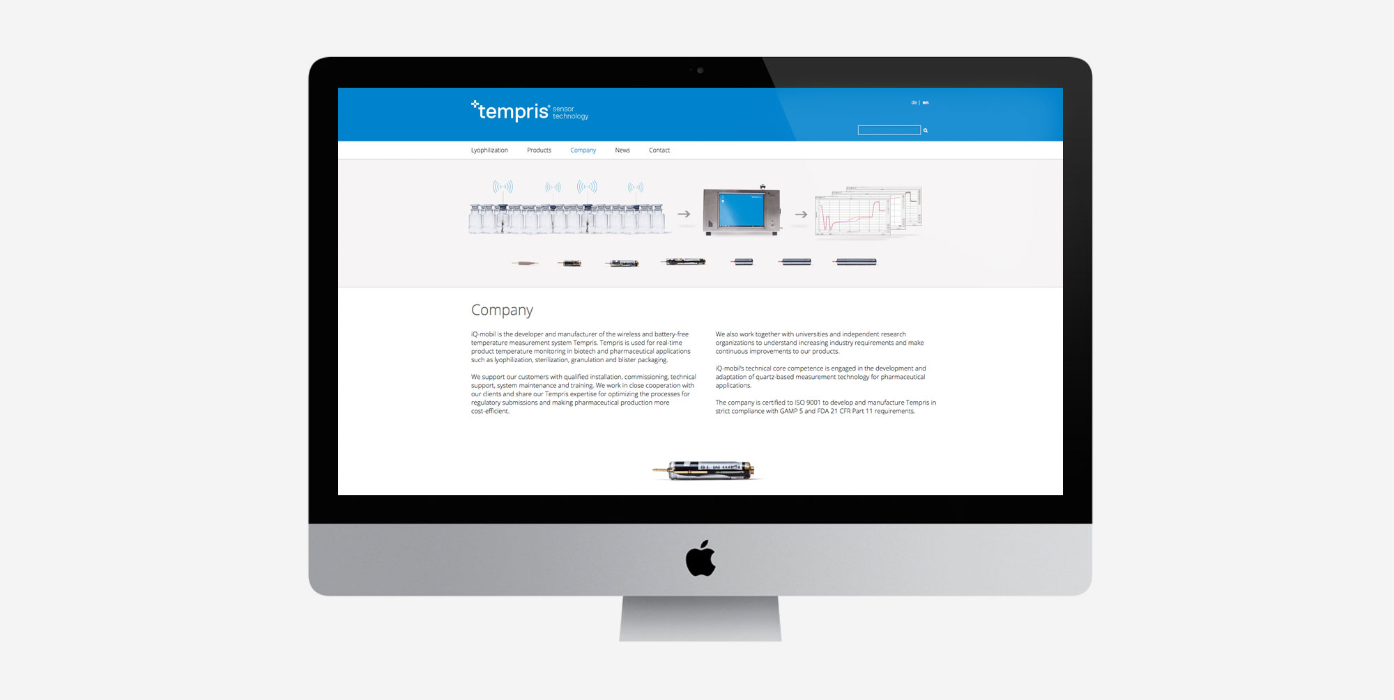 75a gestaltet die neue Website von Tempris aus Holzkirchen