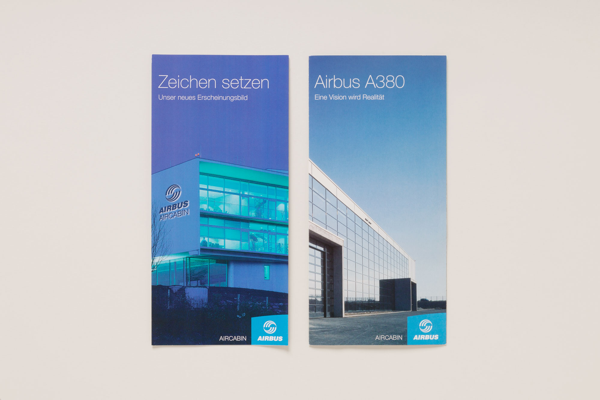 75a gestaltet verschiedene Flyer für Airbus Aircabin Deutschland