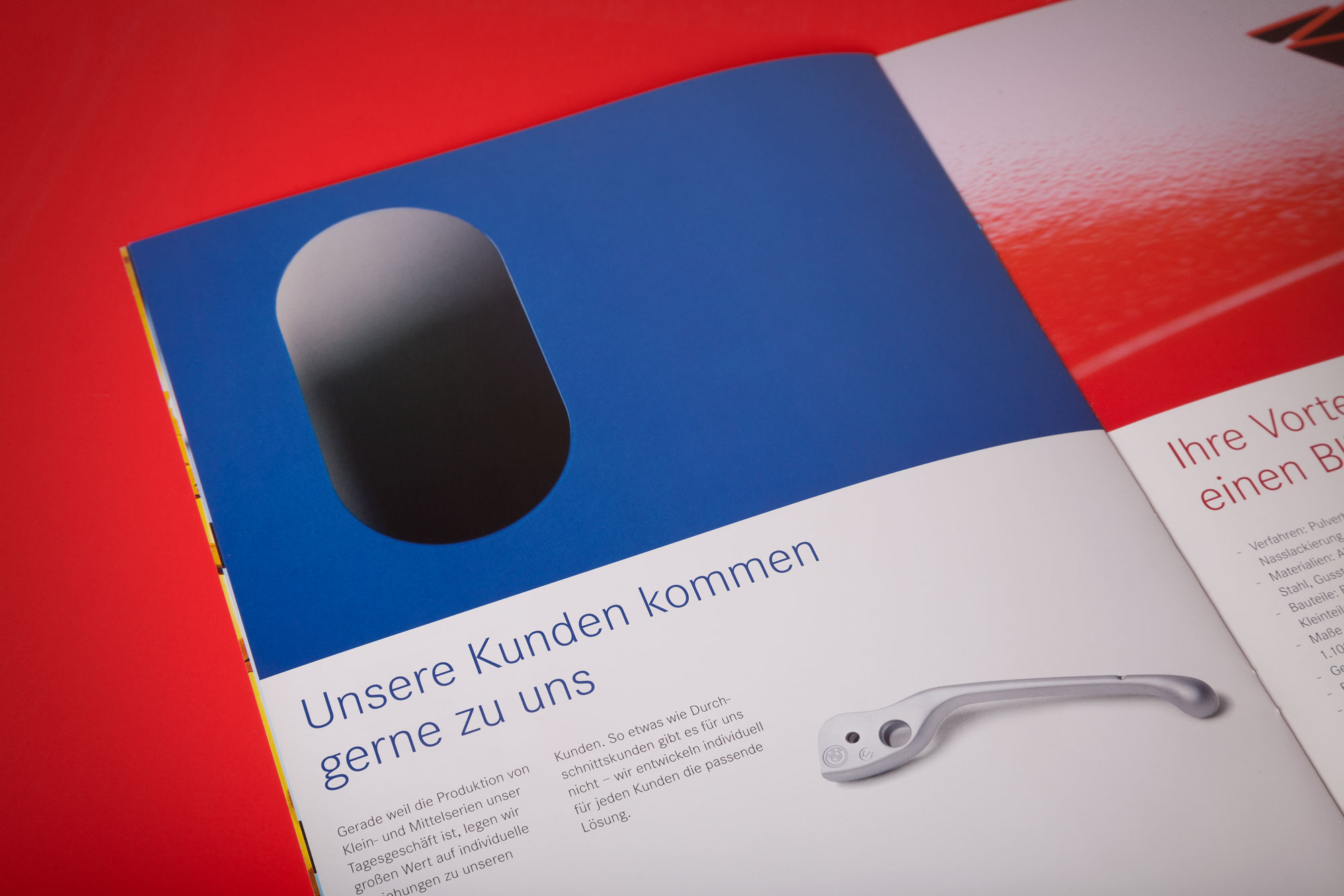 Für Rädisch Oberflächentechnik aus Kichheim/Teck gestaltet 75a eine Imagebroschüre