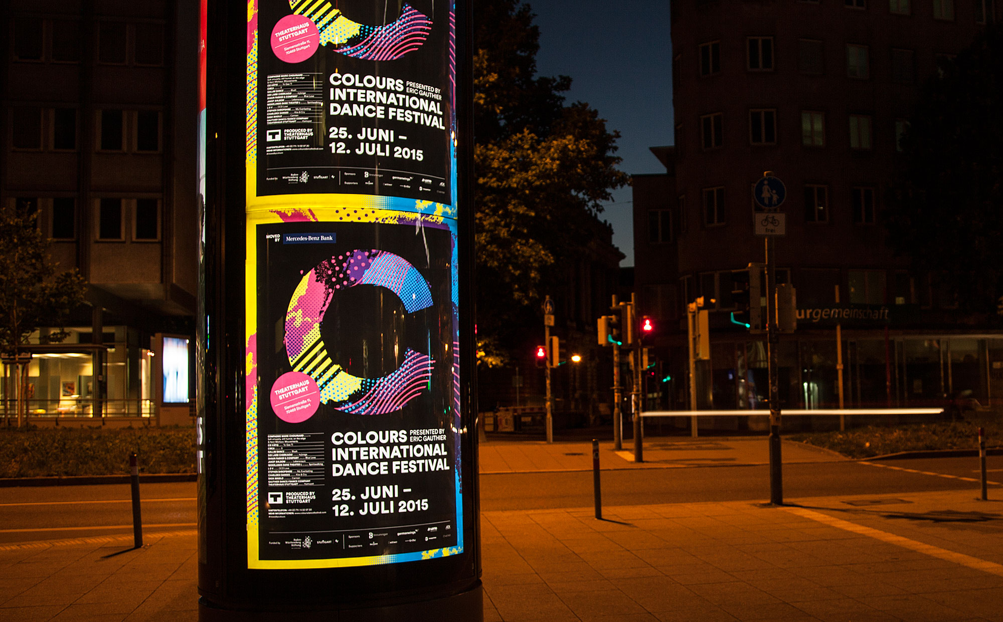 75a aus Stuttgart entwickelt das Corporate Design des Colours International Dance Festival 2015 presented by Eric Gauthier