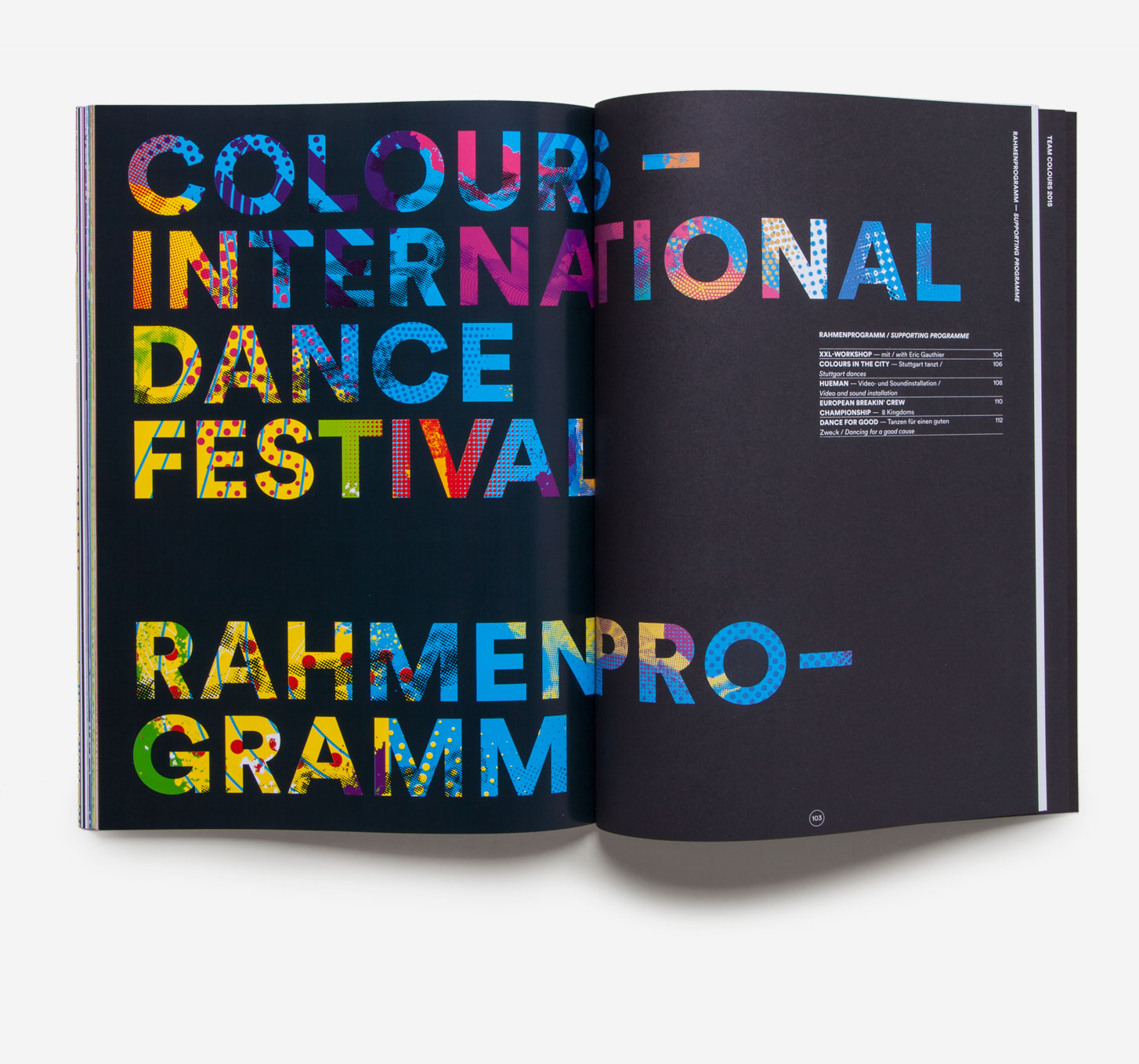 75a aus Stuttgart entwickelt das Corporate Design von Colours International Dance Festival 2015 presented by Eric Gauthier