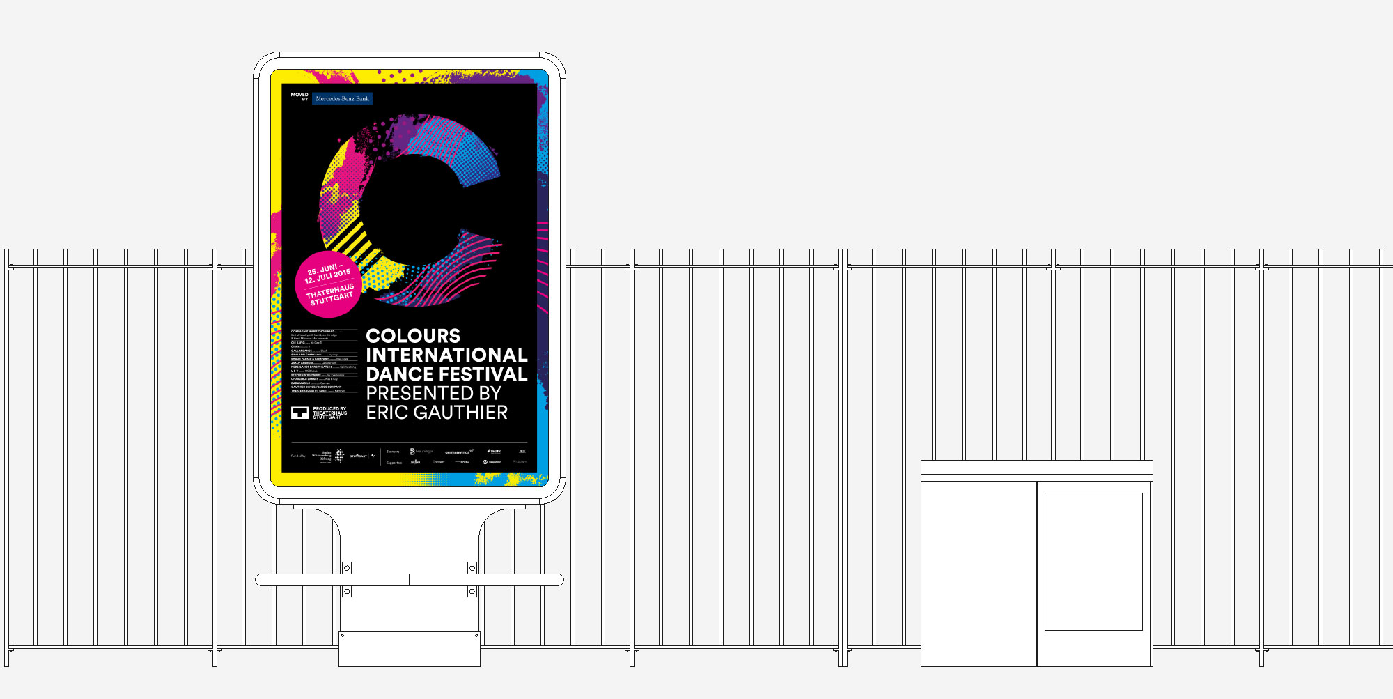 75a aus Stuttgart entwickelt das Corporate Design des Colours International Dance Festival 2015 presented by Eric Gauthier