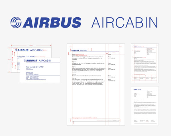 75a hat das Corporate Design für Airbus Aircabin Deutschland gestaltet