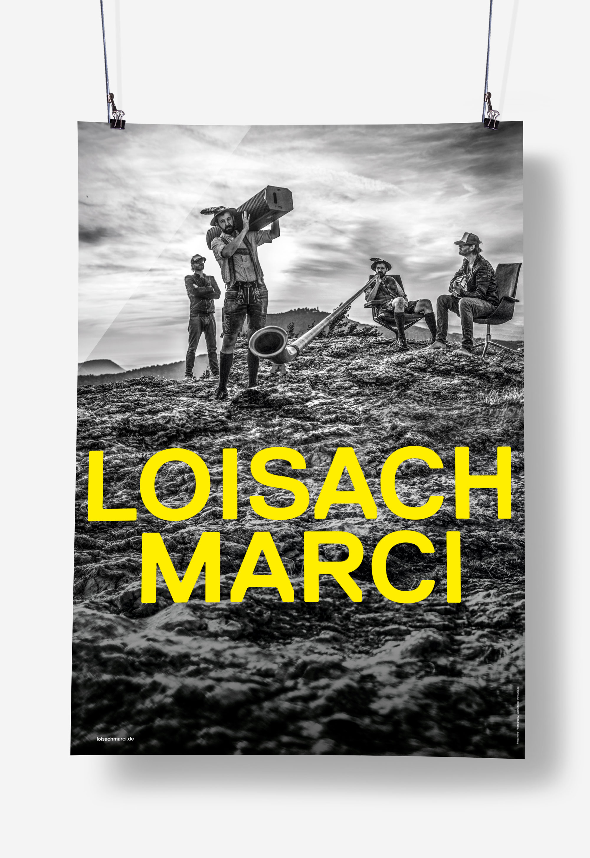 75a, Büro für Gestaltung aus Stuttgart, hat das Tourplakat für Loisach Marci gestaltet.