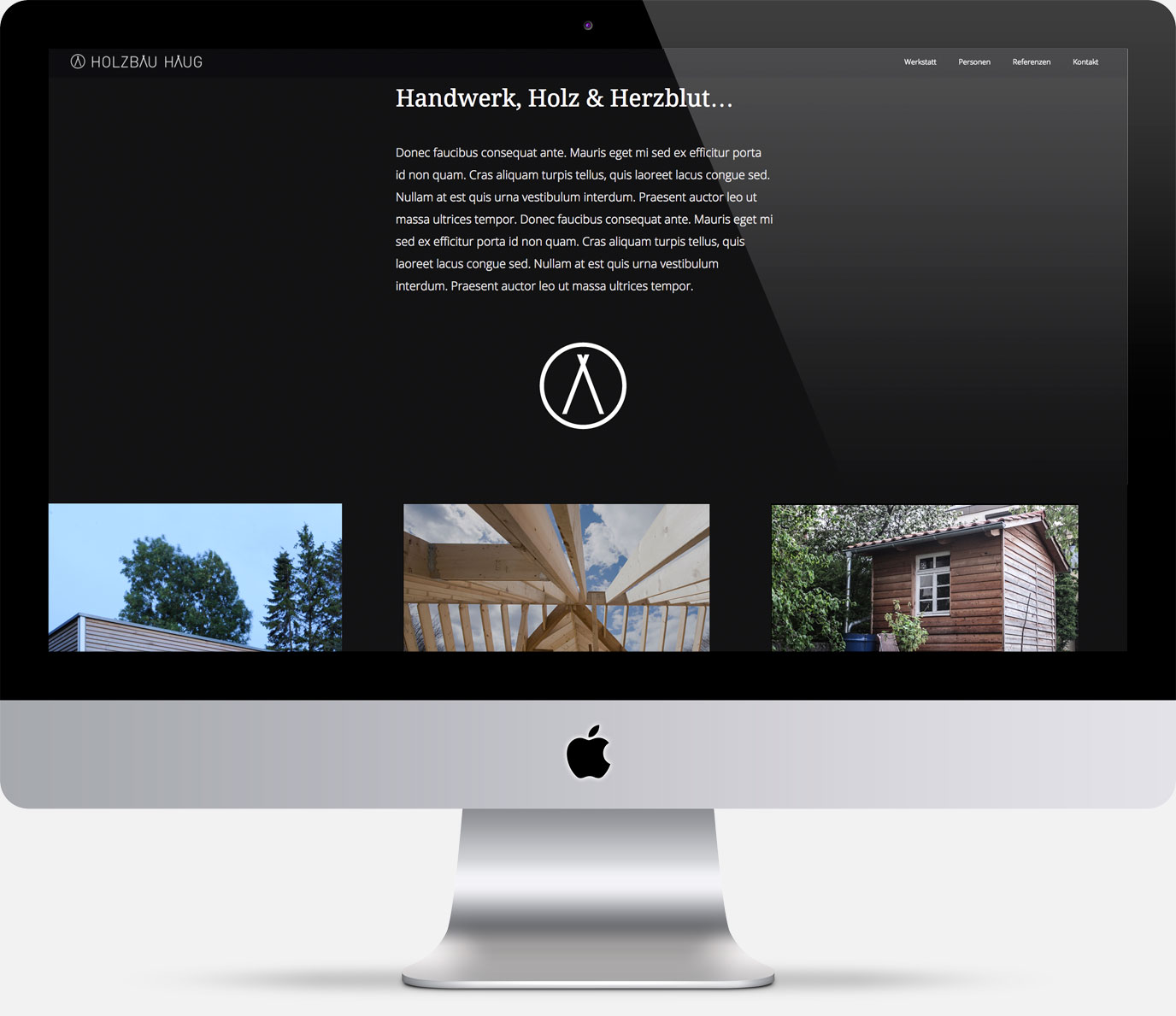 75a, Büro für Gestaltung aus Stuttgart entwirft die Website für Holzbau Haug aus Nürtingen