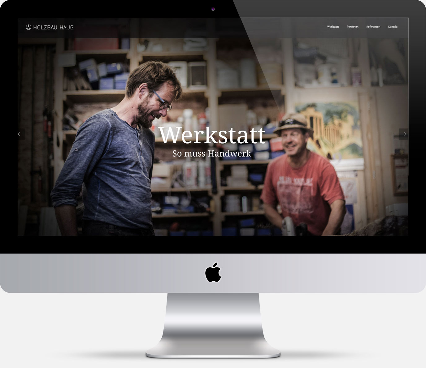 75a, Büro für Gestaltung aus Stuttgart entwirft die Website für Holzbau Haug aus Nürtingen
